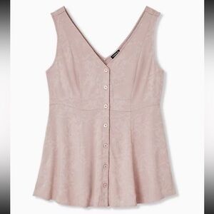 Torrid Button Front Peplum Top